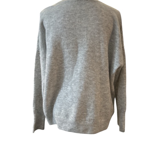 CeCe Gray Sweater with Red 'Believe' Text - Picture 3 of 7